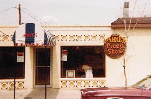 The original Abo's Pizza on The Hill, Boulder, Colorado, 1977